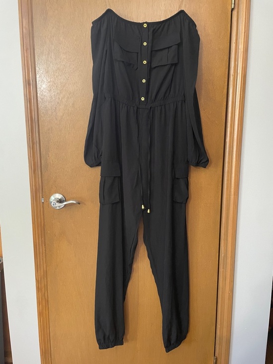 Vine And Valley Pants - Women’s Black Long-Sleeve Utility Jumpsuit